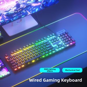 Gaming Mechanical Feel Keyboard Mouse Set Wired Esports Notebook Desktop Special 3812 Gaming Keyboard Mouse Set for Laptop And Desktop