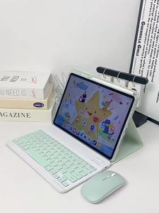 MENGMU | Rotating Detachable Magnetic Protective Case and Keyboard with Bluetooth Mouse for Tablet