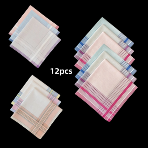 29CM/11.4in cotton jacquard mini handkerchief universal fashionable and exquisite decoration 9/12PCS thin version