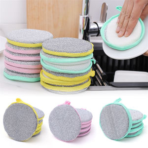 20Pcs Double Sided Kitchen Round Dishes Cleaning Sponge Dishwashing Sponge Brush Multi-Purpose Scrub Sponges Cleaning Accessories
