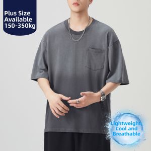 BINHANG | Cooling Breathable Gradual Change Short Sleeve Loose Slimming T Shirt
