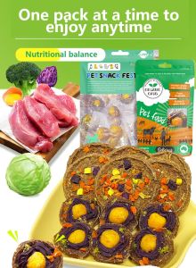 Pet Snacks Freeze Dried Chicken and Duck Meat Wrapped in Egg Yolk and Vegetable Discs Snacks Cat and Dog Training Rewards