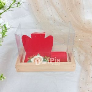 Box Kayu Tempat Perhiasan Cincin dan Kalung Mahar atau Seserahan Pernikahan - KCK