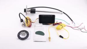RYSJM | 0-190 Ohm Fuel Level Sensor 100MM-500MM 4in1 Fuel Level Meter Water Temperature Gauge Oil Pressure Voltage Oil Press Sensor 10mm
