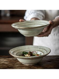 Japanese Straw Hat Style Vintage Ceramic Bowl