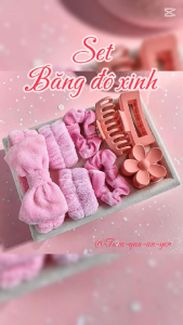 Set Quà Tặng 3 Món Kẹp Tóc và Dây Cột Nàng Thơ No.9 Tặng Sinh Nhật Bạn Gái Người Yêu 20/10 8/3 Quà Tặng Học Viên