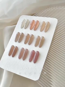 GAOY 16ML Gel Siri Pengilat Kuku Warna Bogel Original Nude Series Nail Polish Gel Manicure 戈雅原生裸肌甲油胶冰透裸色白开水指甲胶系列