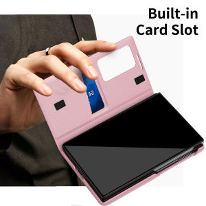 szhaiyu | For Samsung Galaxy Z Fold 8 Ultra Z Fold 8 7 6 5 4 3 Smart Leather Shockproof Case With Touch Window View Free Flip Answer Shell