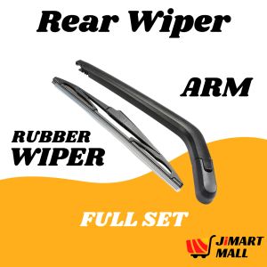 PERODUA MYVI REAR WIPER Full Set Arm Hanger Car Back Wiper Belakang Kereta Silicone Wiper Blade Refill 汽车后镜大镜玻璃扫水器
