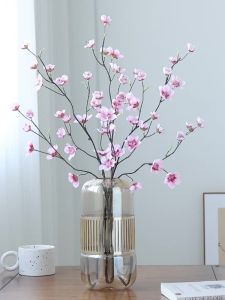 ดอกไม้ปลอมสีชมพู ดอกไม้ผ้าจีนสำหรับตกแต่งบ้าน ตกแต่งห้องนั่งเล่น ตกแต่งงานแต่งงาน ตกแต่งโต๊ะอาหาร ดอกไม้ผ้าจีน ดอกไม้ปลอม ตกแต่งบ้าน