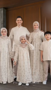 GAMIS SARIMBIT ETHICA ROYAL PASTEL CREAM TERBARU 2026 TERMURAH COCOK UNTUK LEBARAN KELUARGA
