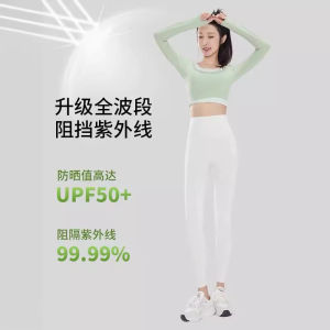 Ice Skin Sharkskin Pants High Waist Ultra Thin Yoga Bottoms Womens Summer Outdoor Wear Sun Protection Tummy Control Butt Lifting Cool Feeling Extended Length