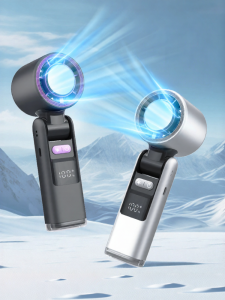 Portable Mini Handheld Fan 2025 New Model Rechargeable Semiconductor Cooling Handheld Air Conditioner 1307A Quiet Cooling Fan