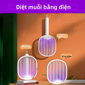 Có Thể Gập Lại USB Sạc Diệt Muỗi Vợt Có Đèn UV Bẫy Điện 3000V Diệt Côn Trùng Có Thể Điều Chỉnh Góc Tự Mang Theo