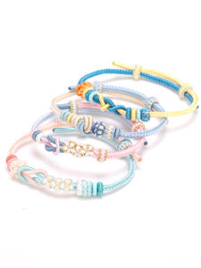 Red String Woven Bracelet Couple Style Gold Accessories Womens Year of Birth Fortune Knot Lucky Pearl Wearable for Couples