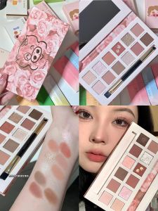 Perfect Diary Explorer Twelve Color Eyeshadow Palette Rose Cloud Pattern Lucky Carp Red Fox Design Long-lasting Eye Makeup