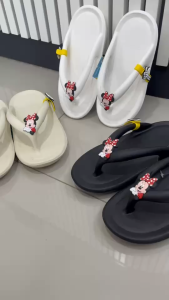 L รองเท้าแตะแบบสวม รองเท้าหูคีบ รองเท้าแบบคีบ  รุ่น GTA-MN11  Size 35-42  สี ขาว ครีม ดำ โอวันติน ป้าย 599.-