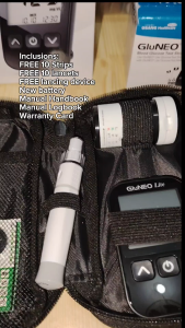 GluNEO Lite Meter Blood Glucose Monitoring with FREE 10 Strips and 10 Lancets