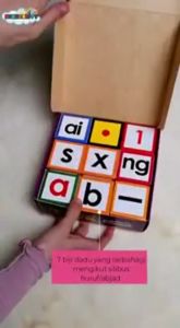 Smart Dice Dadu Belajar Huruf Vokal Konsonan Diftong Digraf