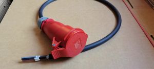 Cáp Sạc EV Di Động 0.3m CEE Red Power Đầu Nối Cái Adapter Ổ Cắm Schuko 16A 3 Pha 11KW Phụ Kiện Cáp Sạc