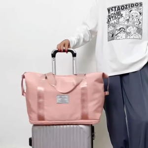 GH Travel Bag Tas Perjalanan Jumbo Adjustable 1-3 Tingkat Duffel Bag Lipat Tas Olahraga Gym Anti Air