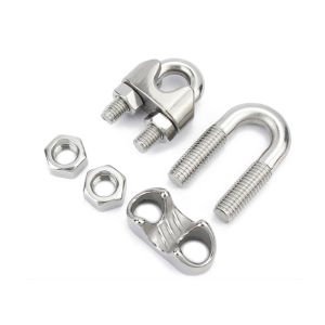 1/5pcs 304 Stainless Steel Wire Rope Clamp U Type Cable Clip Fastener Wire Rope Gripper Clamp M2 M3-M40