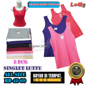 Tank Top Wanita Dewasa Kaos dalam-Singlet Wanita Remaja Dan Dewasa Tali Besar Lutty-Vegasus Store