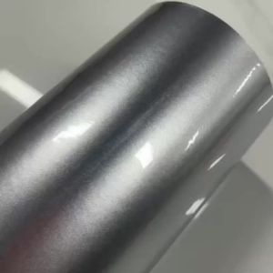 Premium Ultra Gloss Silver Metallic Vinyl Wrap Film Roll with Air Release Self Adhesive Car Decal Wrapping