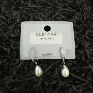 Obiaibi New Drop Pearl Earrings Slimming Simple Versatile Elegant Lightweight Luxury Tear-drop Pearl Studs for Women