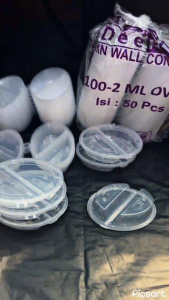 THINWALL MINI SEKAT OVAL MEREK DM UKURAN 100-2 ML ISI 50 PCS