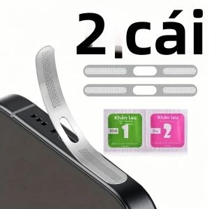 1 Bộ Lưới Chống Bụi Loa Kim Loại Cho Dòng iPhone Miếng Dán Lưới Chống Bụi Với Khăn Lau Khô Ướt Phụ Kiện Bảo Vệ Điện Thoại Di Động