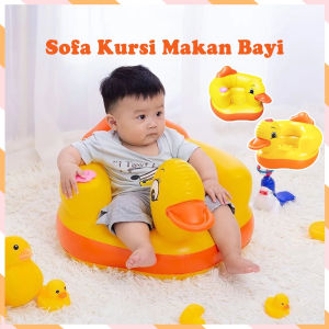 FUNToy Sofa Kursi Makan Bayi belajar duduk balon Baby Chair Model Tiup Bebek Dengan Music Musik