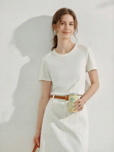 INMAN | Solid Color Regular Short Sleeve T-Shirt