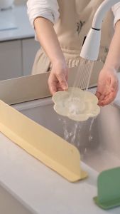 Johor Seller |  Sink Splash Guard Premium Silicone Water Splash Guard for Sink Kitchen Island Sink Backsplash Dapur Sink Block Splashes