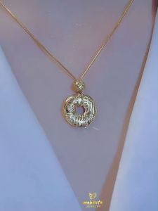 K78 Kalung Titanium Unik Lucky Gold Lambang Keberuntungan Trend 2023