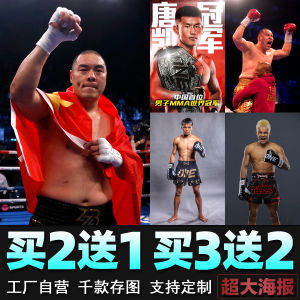 Boxing King Zhang Zhilei Poster Fighter MMA Wall Decal Wallpaper Decorative Art Modern Home Decorations without Frame