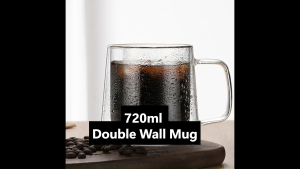 [Made For Drinkers] 720 ml Borosilicate Double Wall Glass Coffee Cups