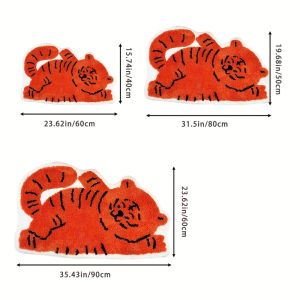 VIKAMA Kawaii Lying Cat Area Rug Soft Plush Non-Slip Floor Mat Perfect for Kids Room Nursery & Pet Friendly Home Decor