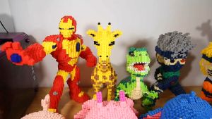 Chú Chó Trắng Cài Mắt kính 30cm - Mô hình Chú Chó Trắng Cài Mắt kính 30cm - bộ đồ chơi lắp ráp chú chó