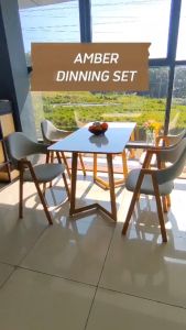 Imitation Marble Dining Table 120*60*75 Household Dining Table And Chair Combination Four Stool Dining Table Set