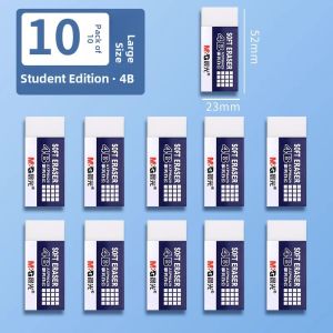 Student White 4B Sketching Eraser Minimal Residue Non- Staining Long Lasting Rectangular Shape Eraser for Exams And Daily Use