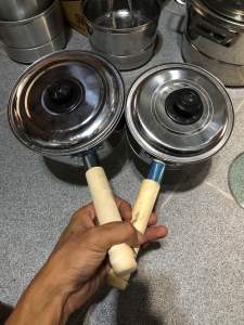 PANCI MASAK AIR STAINLES 16cm TUTUP KACA /PANCI SUSU/PANCI KUAH MURAH TERLARIS