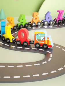 Magnetic digital train childrens building block toys 3 to 6 years old educational magnetic assembly early education toys