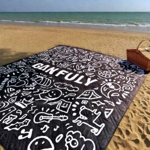 Túi Xách Đi Biển Chống Nước Dày Có Thể Gập Lại Để Dùng Ngoài Trời Trải Dài Để Ăn Trưa Chống Cát Thoải Mái Thoáng Khí Dễ Vệ Sinh