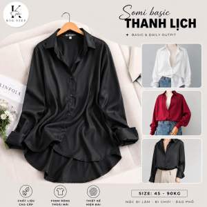 LỤA Tô châu - Áo Sơ Mi Nữ Tay Dài Lụa Big Size mềm mịn mát không nhăn công sở sang trọng thanh lịch