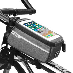 Waterproof Bicycle Bag Nylon Bike Cyling Cell Mobile Phone Bag Case 5.5 6 Bicycle Panniers Frame Front Tube Bags Accessories