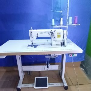 CROWN Flat Bed Double Needle Double Chainstitch Sewing Machine (MODEL MH-380) (BRAND NEW)