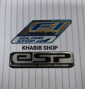 PAKET emblem sticker logo PGM FI idling stop dan ESP original