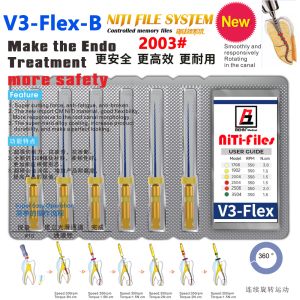 6Pcs Blue Endodontic Rotary Files 04Taper 31/25mm Nickel Titanium Dental Root Canal Endo Instrument for Dentistry