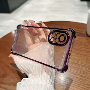 Huawei Nova8pro Silicone Phone Case with Airbag Anti-fall Transparent Soft Shell Men Women Couple Full Lens Cover Protection